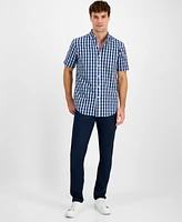 Club Room Men's Gin Regular-Fit Plaid Button-Down Shirt, Created for Macy's