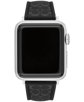 Coach Women's Black Silicone Apple Strap Watch 38mm, 40mm, 41mm