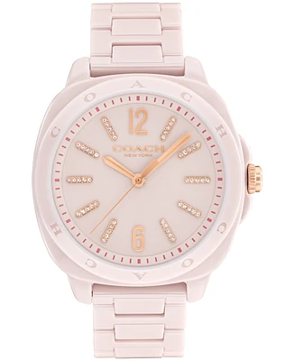 Coach Women's Kitt Blush Ceramic Bracelet Watch 38mm