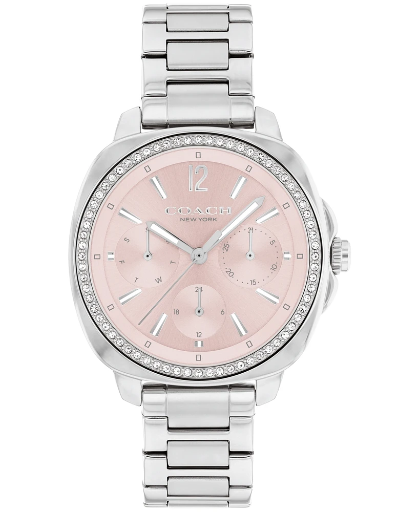 Coach Women's Kitt Silver Stainless Steel Bracelet Watch 34mm