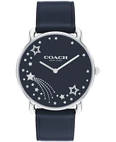 Coach Women's Elliot Navy Leather Strap Watch 36mm