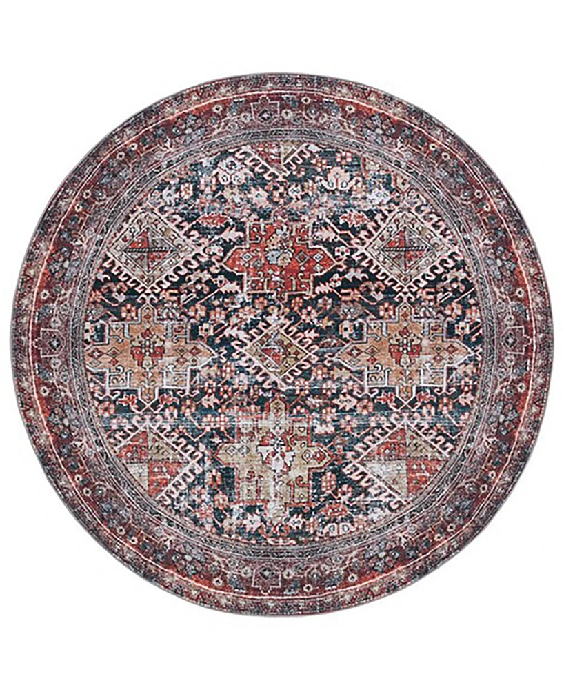 Safavieh Tucson Washable TSN130N 6'x6' Round Area Rug