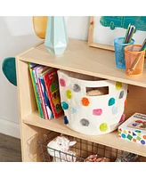 ECR4Kids Streamline 2-Shelf Storage Cabinet, 24in, Natural, 1