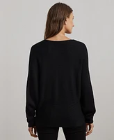 Lauren Ralph Women's Rib-Knit Dolman-Sleeve Sweater