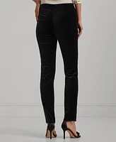 Lauren Ralph Women's Stretch Velvet Skinny Ankle Pants, Regular & Petite