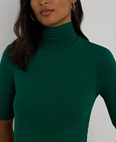 Lauren Ralph Women's Stretch Jersey Turtleneck