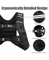 Sugift Training Weight Vest Workout Equipment with Adjustable Buckles and Mesh Bag-20 lbs
