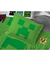 Sunny Side Up Minecraft Creeper Full Bed Set with Sham