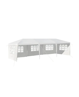 Sugift 10 x 30 Feet Canopy Tent with 5 Removable Sidewalls for Party Wedding