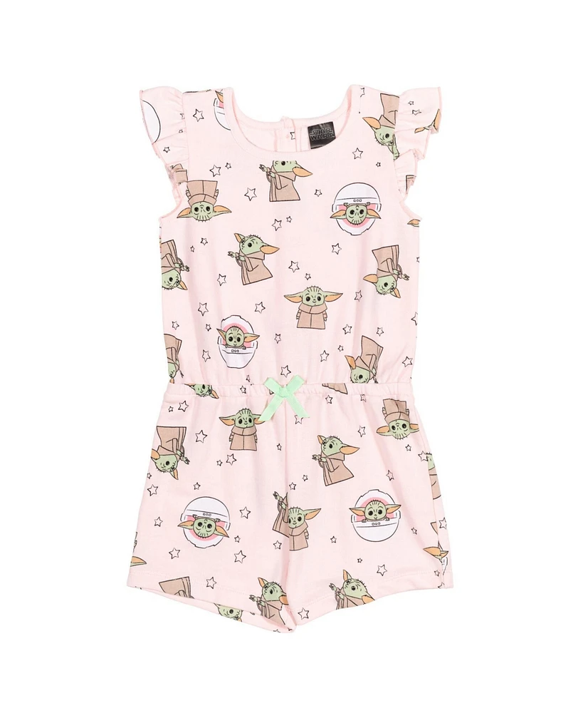 Starwars Baby Girls Star Wars Baby Yoda Sleeveless Romper