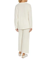 Three Dots Women's Parma Henley Long-Sleeve Top