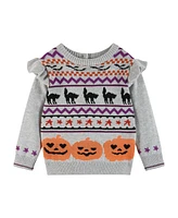 Andy & Evan Baby Girls Halloween Fair Isle Tunic Sweater Legging Set