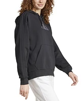 adidas Women's Holiday Graphic 3-Stripes Oversized Hoodie