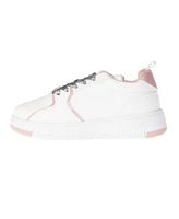 Bebe Little and Big Girls Court Low Top Emboss Script "B" Sneaker