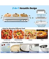 Givimo 2 in 1 Electric Warming Tray with Temperature Control