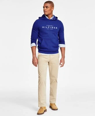 Tommy Hilfiger Mens Logo Hoodie Striped Shirt Chino Pants