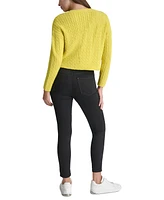 Dkny Jeans Petite Crewneck Cable-Knit Sweater