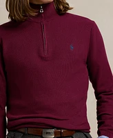 Polo Ralph Lauren Men's Mesh-Knit Cotton Quarter-Zip Sweater