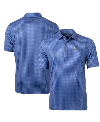 Cutter & Buck Men's Navy Midshipmen Pike Banner Print Polo