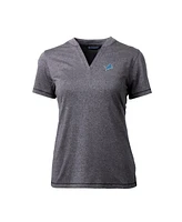 Cutter & Buck Women's Heather Charcoal Detroit Lions Forge Stretch Blade Polo