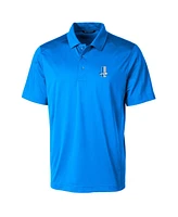 Cutter & Buck Men's Detroit Lions Throwback Logo Prospect Textured Stretch Polo