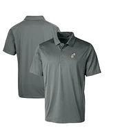 Cutter & Buck Men's Steel New Orleans Saints Throwback Logo Prospect Textured Stretch Polo