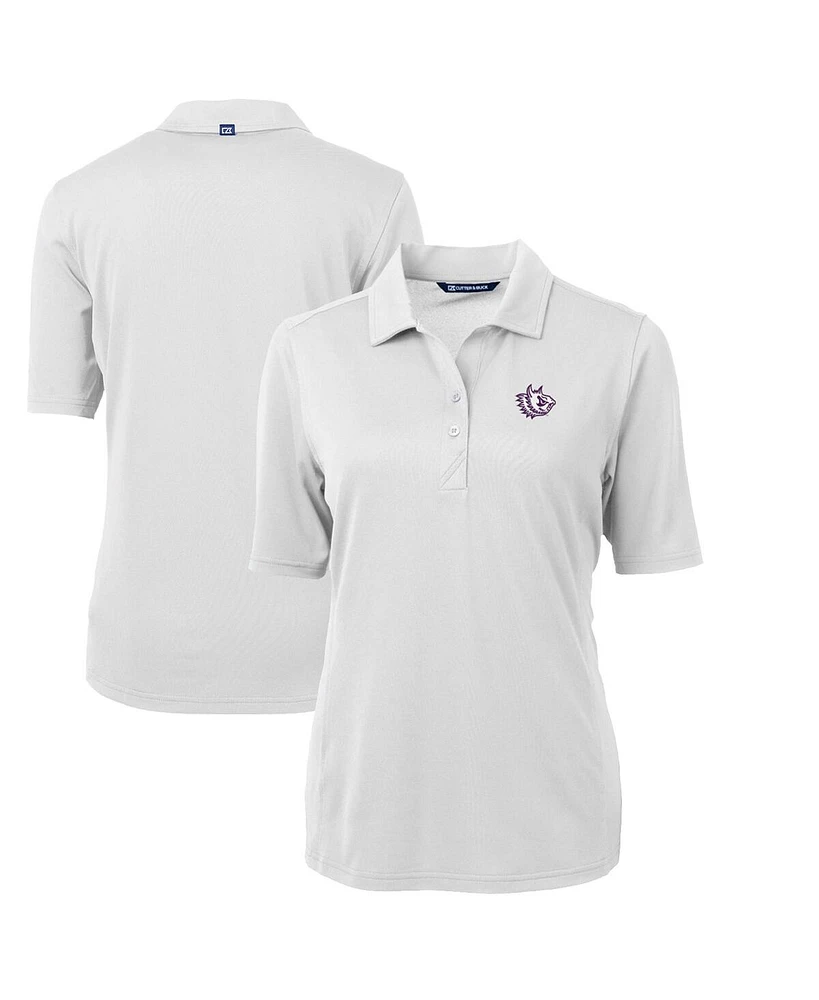 Cutter & Buck Women's White Tcu Horned Frogs Team Virtue Eco Pique Polo