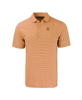 Cutter & Buck Men's Orange Virginia Cavaliers Forge Eco Double Stripe Stretch Polo