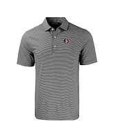 Cutter & Buck Men's Black/White Florida State Seminoles Forge Eco Double Stripe Stretch Polo