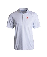 Cutter & Buck Men's White Tampa Bay Buccaneers Throwback Pike Eco Pebble Print Stretch Polo