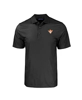 Cutter & Buck Men's Texas Longhorns Pike Eco Tonal Geo Print Stretch Polo