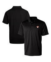 Cutter & Buck Men's Black Texas Longhorns Vault Prospect Textured Stretch Polo