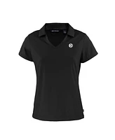 Cutter & Buck Women's Black Pittsburgh Steelers Daybreak Eco V-Neck Polo