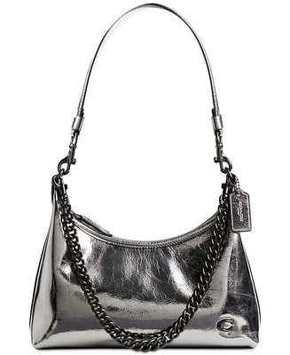 Coach Juliet Small Metallic Leather Shoulder Bag 25