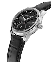 Frederique Constant Men's Swiss Automatic Classic Date Manufacture Black Leather Strap Watch 40mm