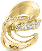 Effy Diamond Openwork Abstract Swirl Statement Ring (5/8 ct. t.w.) in 14k Gold