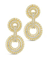 Sterling Forever Reese Cubic Zirconia Circle Drop Earrings