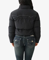 True Religion Women's Western Zip Up Puffer Jacket