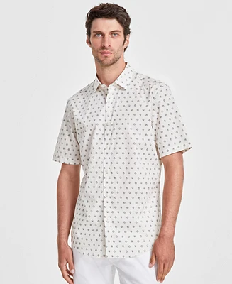 Alfani Men's Printed Short-Sleeve Shirt, Created for Macy's