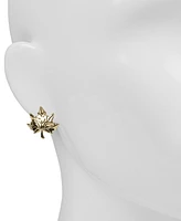 Patricia Nash Gold-Tone Maple Leaf Stud Earrings