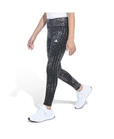 adidas Big Girls Detached Waistband Glam 3-Stripe Cozy Legging