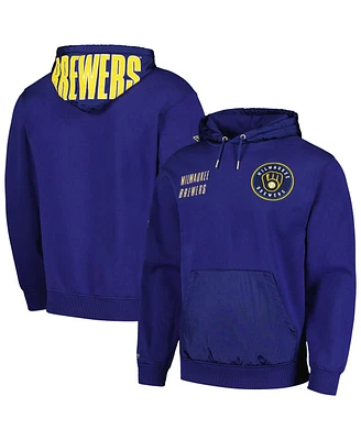 Mitchell & Ness Men's Navy Milwaukee Brewers Team Og 2.0 Current Logo Pullover Hoodie