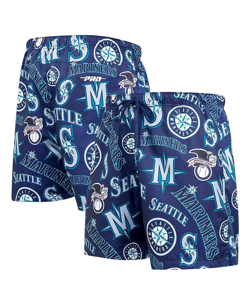 Pro Standard Men's Aqua Seattle Mariners Toss Logo Woven Shorts