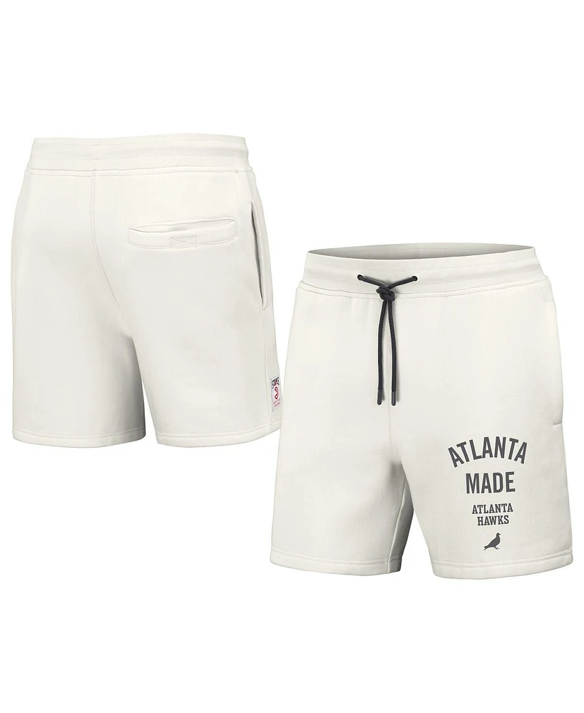 Staple x Nba Men's Cream Atlanta Hawks Heavyweight Fleece Shorts