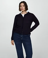 Mango Women's Polo-Neck Cardigan