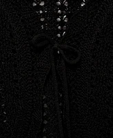 Mango Women's Bow Detail Knitted Cardigan