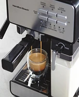 Hamilton Beach Slide & Lock Espresso Maker with Automatic Milk Reservoir - 40750
