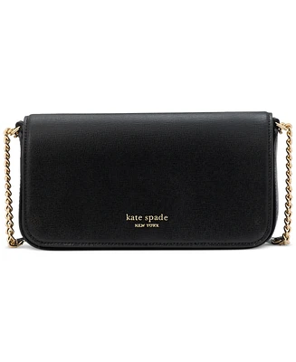 kate spade new york Devin Saffiano Leather Flap Chain Wallet