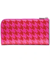 kate spade new york Devin Houndstooth Saffiano Leather Zip Around Continental Wallet