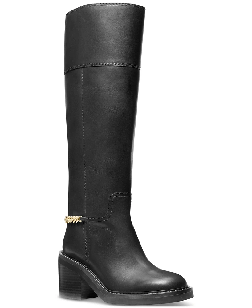 Michael Kors Women's Carlisle Chain-Detail Tall Boots